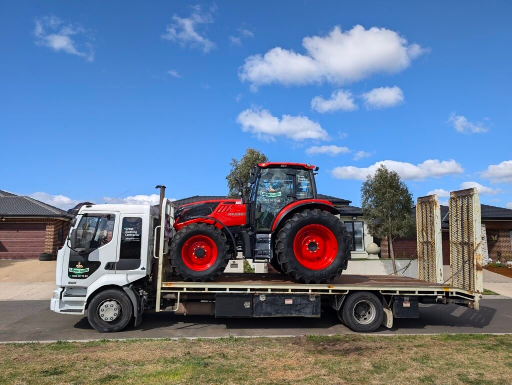 Grass Slashing Service | Tractor Grass Slasher on Truck