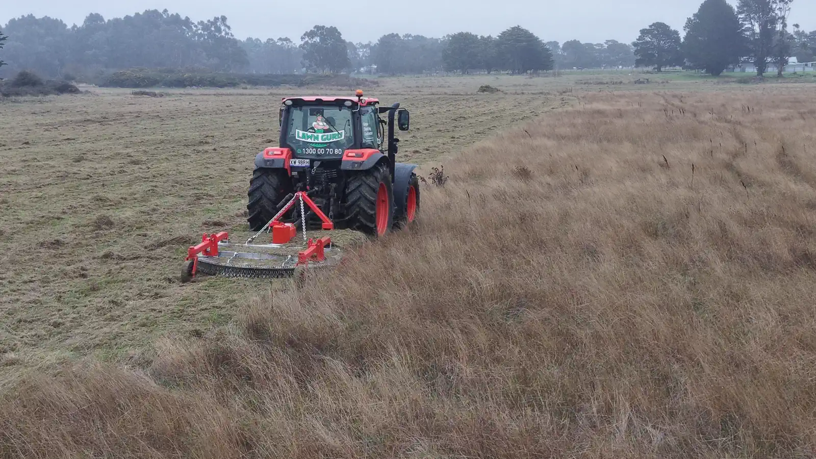Grass Slashing Using Tractors in Bannockburn, VIC
